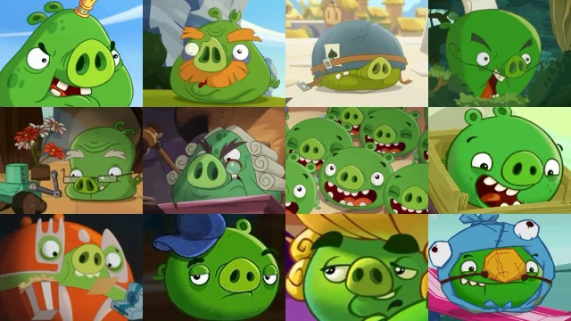 Illustration of creative vehicle building in Bad Piggies.